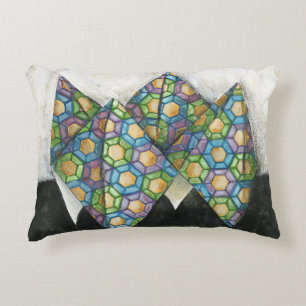 Origami Fortune Teller op Geometrisch papier Decoratief Kussen