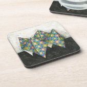 Origami Fortune Teller op Geometrisch papier Drankjes Onderzetter (Linkerzijde)