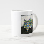 Origami Fortune Teller op Geometrisch papier Grote Koffiekop (Voorkant rechts)