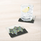 Origami Fortune Teller op Geometrisch papier Kartonnen Onderzetters (Insitu)