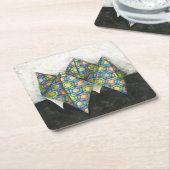 Origami Fortune Teller op Geometrisch papier Kartonnen Onderzetters (Schuin)