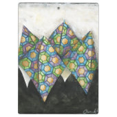 Origami Fortune Teller op Geometrisch papier Klembord (Achterkant)