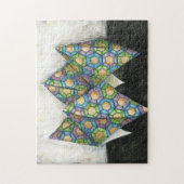 Origami Fortune Teller op Geometrisch papier Legpuzzel (Verticaal)