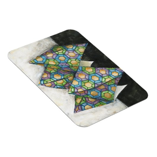 Origami Fortune Teller op Geometrisch papier Magneet (Rechterzijde)