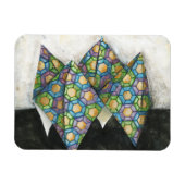 Origami Fortune Teller op Geometrisch papier Magneet (Horizontaal)