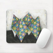 Origami Fortune Teller op Geometrisch papier Muismat (Met muis)