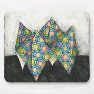 Origami Fortune Teller op Geometrisch papier Muismat