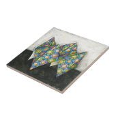 Origami Fortune Teller op Geometrisch papier Tegeltje (Zijkant)