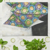 Origami Fortune Teller op Geometrisch papier Theedoek (Gevouwen)