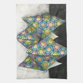 Origami Fortune Teller op Geometrisch papier Theedoek (Verticaal)