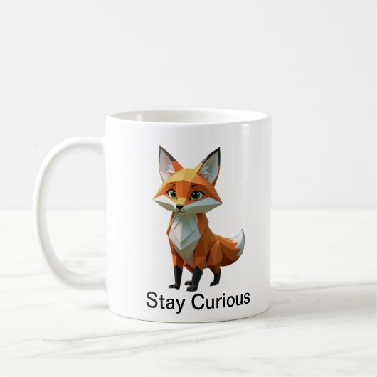 Origami fox mug koffiemok (Links)