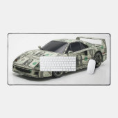 Origami Geld Raceauto Bureaumat (Keyboard & Muis)
