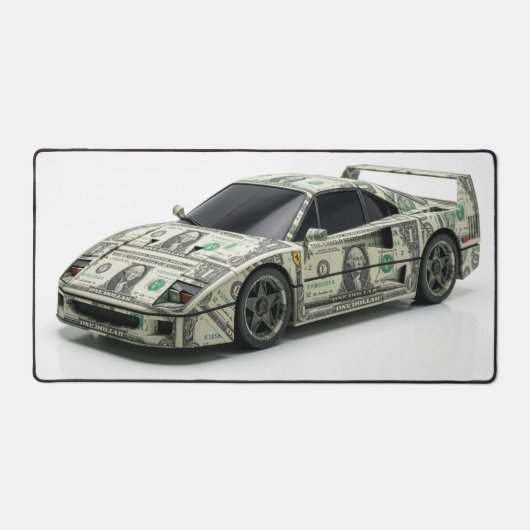 Origami Geld Raceauto Bureaumat (Voorkant)