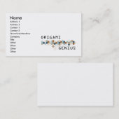 Origami Genius Visitekaartje (Voorkant / Achterkant)