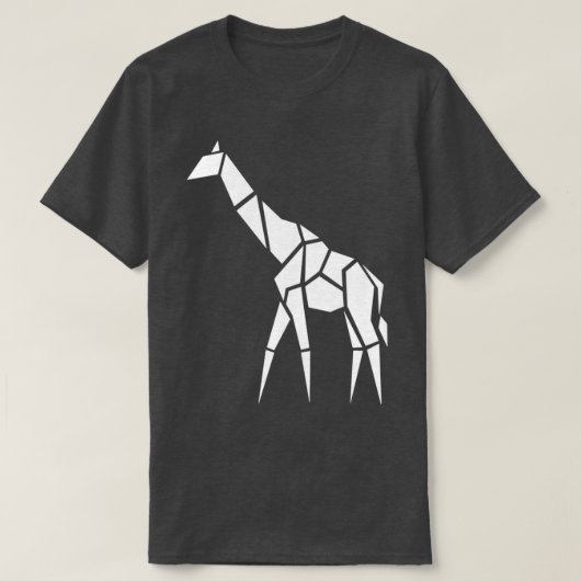Origami Giraffe Geometrische Giraffe T-shirt (Design voorkant)