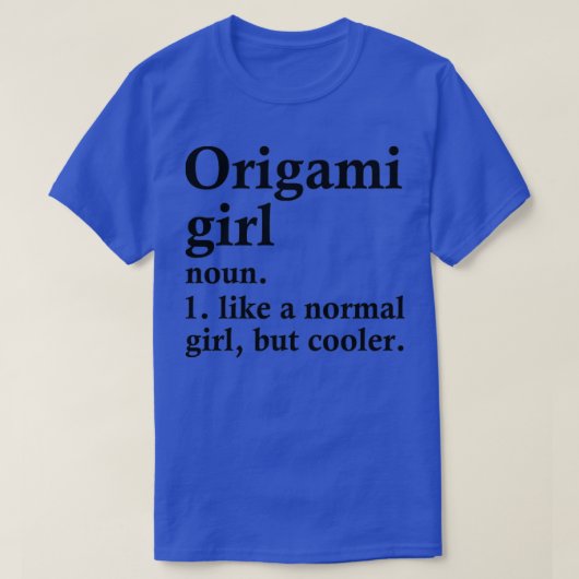 Origami Girl Funny Japanse Art Definition T-shirt (Design voorkant)