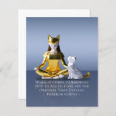 Origami Gold Foil Yoga Meditating Catoman and Cat (Voorkant / Achterkant)