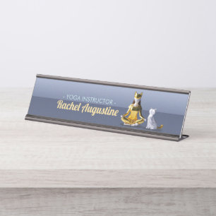 Origami Gold Foil Yoga Meditating Catoman and Cat Bureau Naambordje