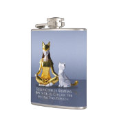 Origami Gold Foil Yoga Meditating Catoman and Cat Heupfles (Links)