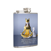 Origami Gold Foil Yoga Meditating Catoman and Cat Heupfles (Rechts)