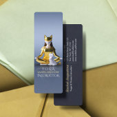 Origami Gold Foil Yoga Meditating Catoman and Cat Mini Visitekaartje