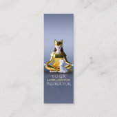 Origami Gold Foil Yoga Meditating Catoman and Cat Mini Visitekaartje (Voorkant)