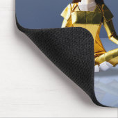 Origami Gold Foil Yoga Meditating Catoman and Cat Muismat (Hoek)