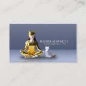 Origami Gold Foil Yoga Meditating Catoman and Cat Visitekaartje (Voorkant)