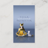 Origami Gold Foil Yoga Meditating Catoman and Cat Visitekaartje (Voorkant)