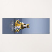 Origami Gold Foil Yoga Meditating Catoman and Cat Yogamat (Voorkant (horizontaal))