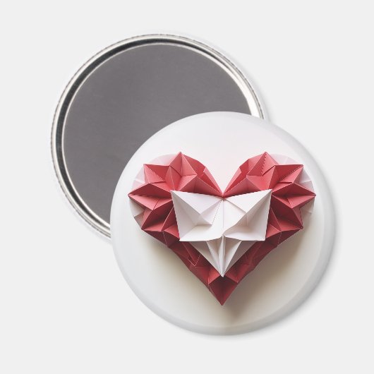 Origami hart magneet (Voorkant / Achterkant)