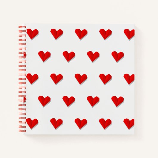 Origami Hart Vector Patroon Notitieboek (Voorkant)