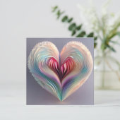 Origami Heart Feestdagenkaart (Staand voorkant)