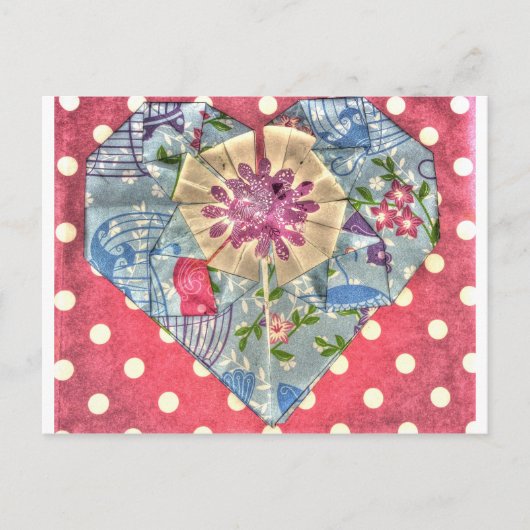 ORIGAMI HEART JAPANESE ART BRIEFKAART (Voorkant)