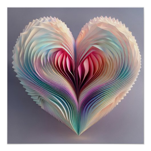 Origami Heart Perfect Poster (Voorkant)