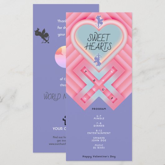 Origami Heart X Sweet Hearts Programmakaart (Voorkant / Achterkant)