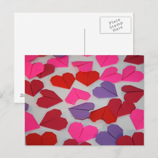 Origami Hearts Briefkaart (Voorkant / Achterkant)