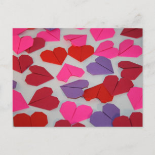 Origami Hearts Briefkaart