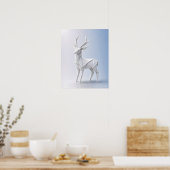 Origami Hertenportret Poster (Keuken)