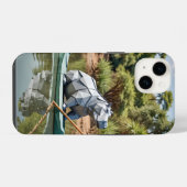 Origami Hippo in a canoe  iPhone Hoesje (Achterkant horizontaal)