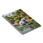 Origami Hippo On a Canoe Notitieboek (Rechterzijde)