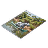 Origami Hippo On a Canoe Notitieboek (Linkerzijde)