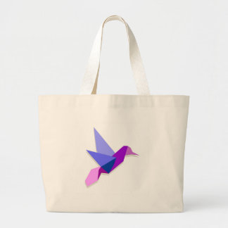 Origami hummingbird grote tote bag