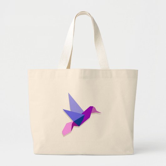 Origami hummingbird grote tote bag (Voorkant)