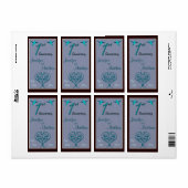 Origami Hummingbirds 1e Jubileum wijnfles Etiket (Full Sheet)