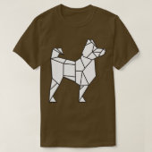 Origami Husky Origami Dog Japanse papierkunst T-shirt (Design voorkant)