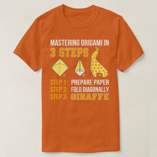 Origami in 3 stappen maken papier klaar t-shirt (Design voorkant)