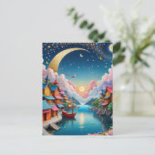 Origami is de traditionele Japanse kunst van papie Briefkaart (Staand voorkant)