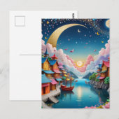 Origami is de traditionele Japanse kunst van papie Briefkaart (Voorkant / Achterkant)