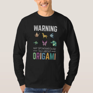 Origami is een gezegde kraan voor papiervouwen t-shirt